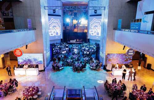 Museum Rotunda during seated evening event