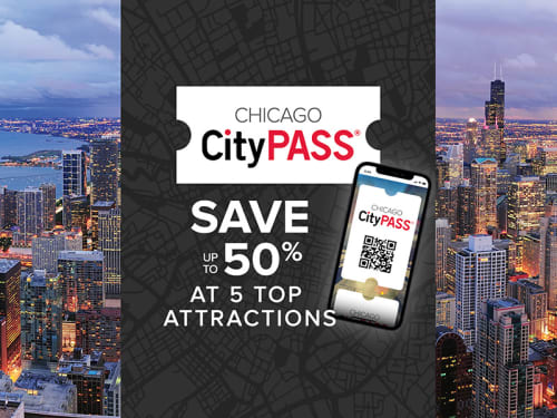 Chicago CityPASS® logo: Save up to 50% at 5 top attractions with Chicago CityPASS® tickets