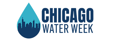 Chicago Water Week logo featuring a city skyline in a water drop