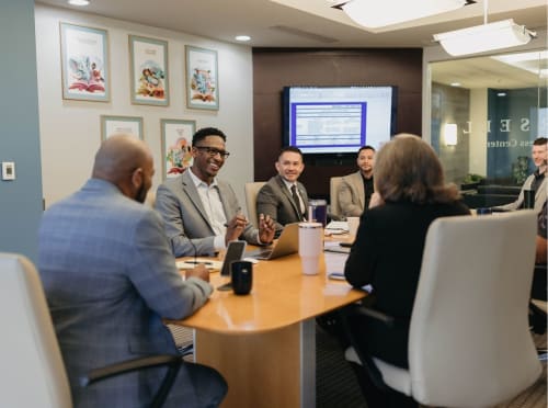 Leadership team meeting at Marsell Wellness Center