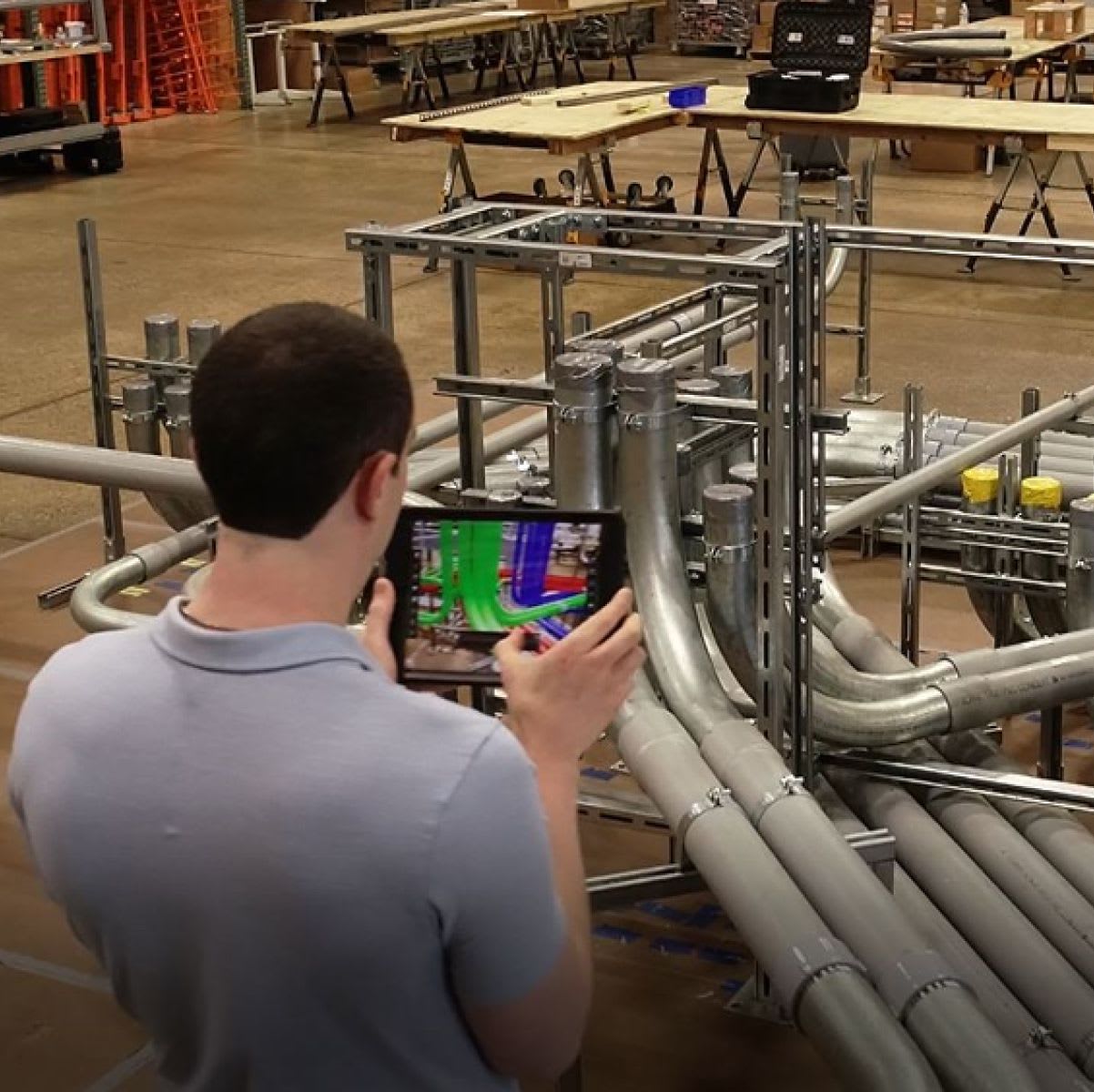 Connelly Electric's VDC team creating a virtual environment prior to electric construction.