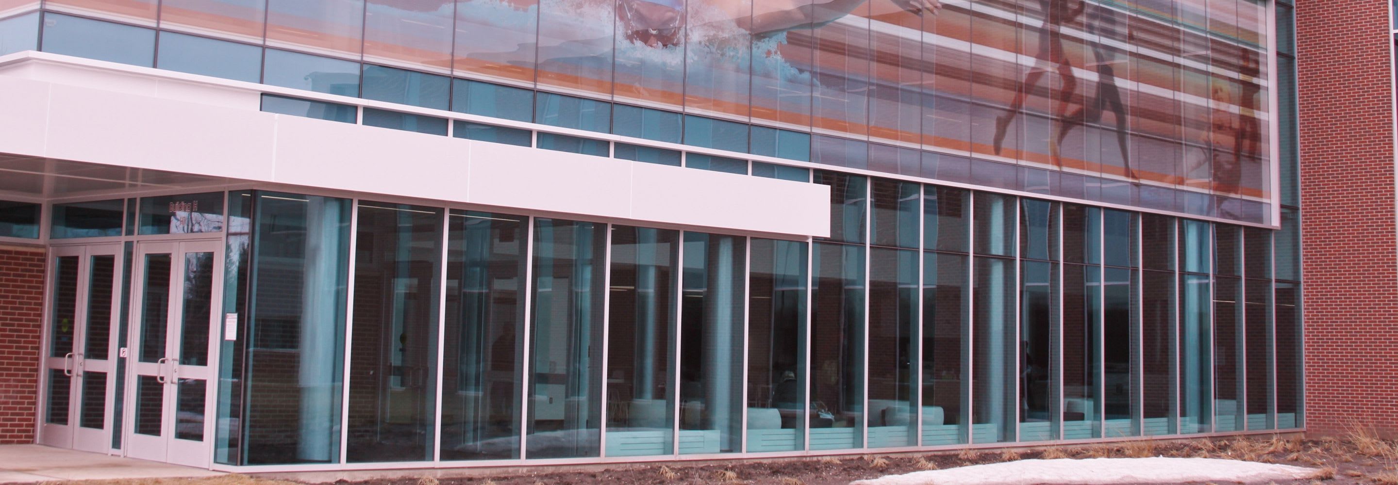 The outside view of the Health, Fitness and Campus Recreation Center.