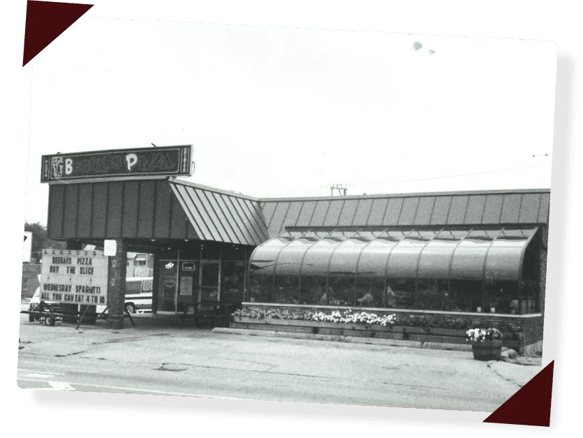 Our first Beggars Pizza location in Blue Island, Illinois, a Southside suburb of Chicago