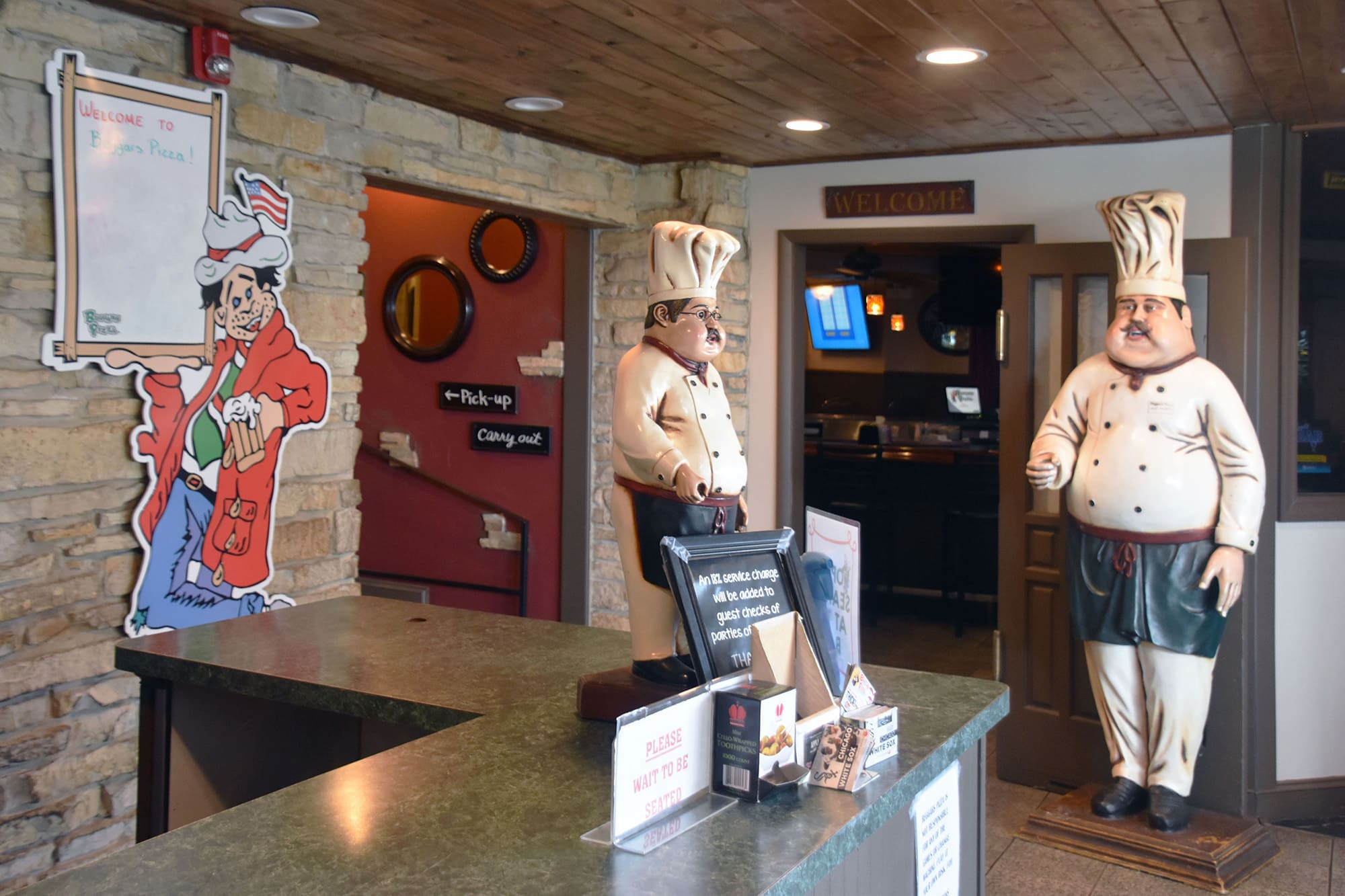 More of the interior at Beggars Pizza in Blue Island on Kedzie