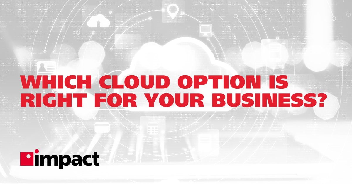 white illustrated cloud surrounded by other icons on gray background with text overlay