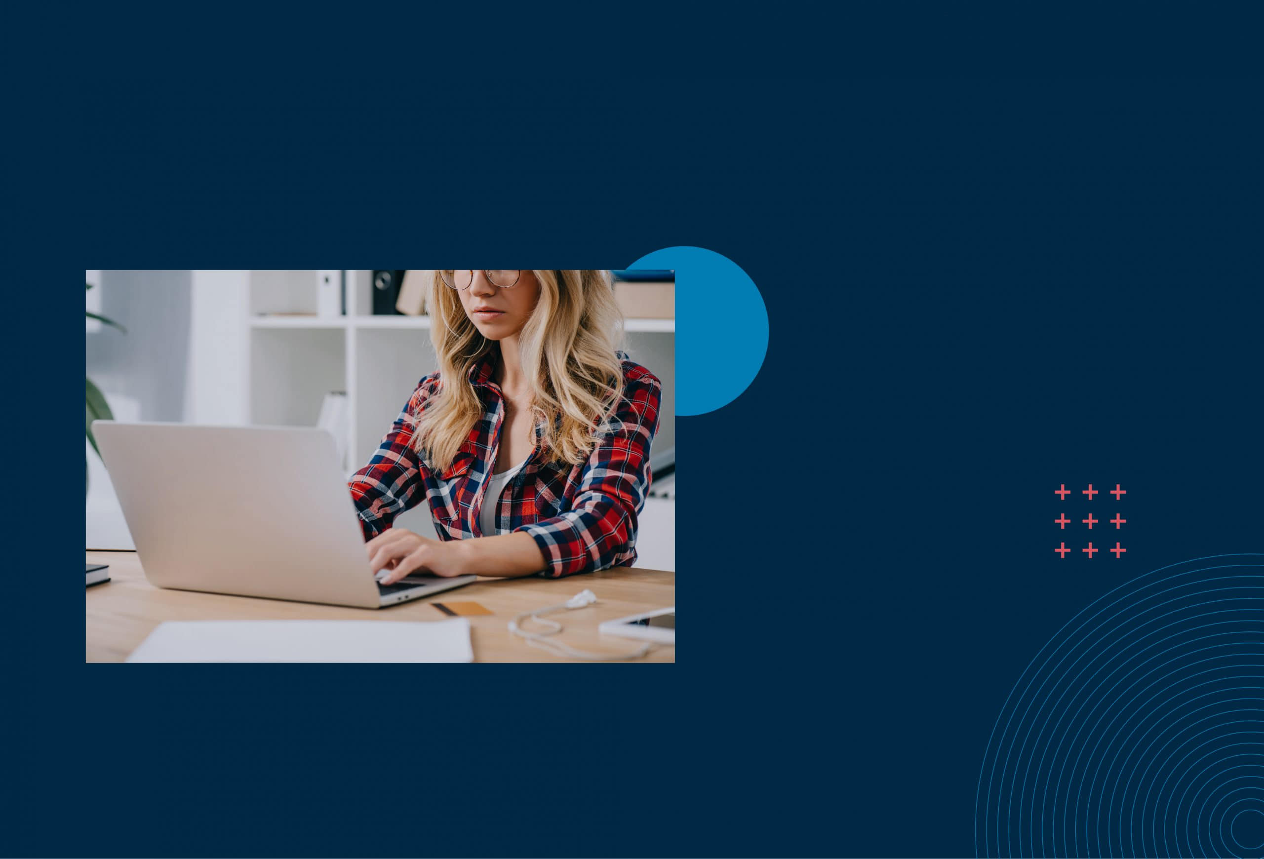 woman in plaid shirt typing on computer hero image sentinelone