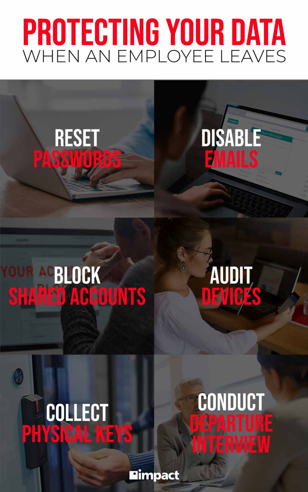 security best practices when an employee leaves graphic