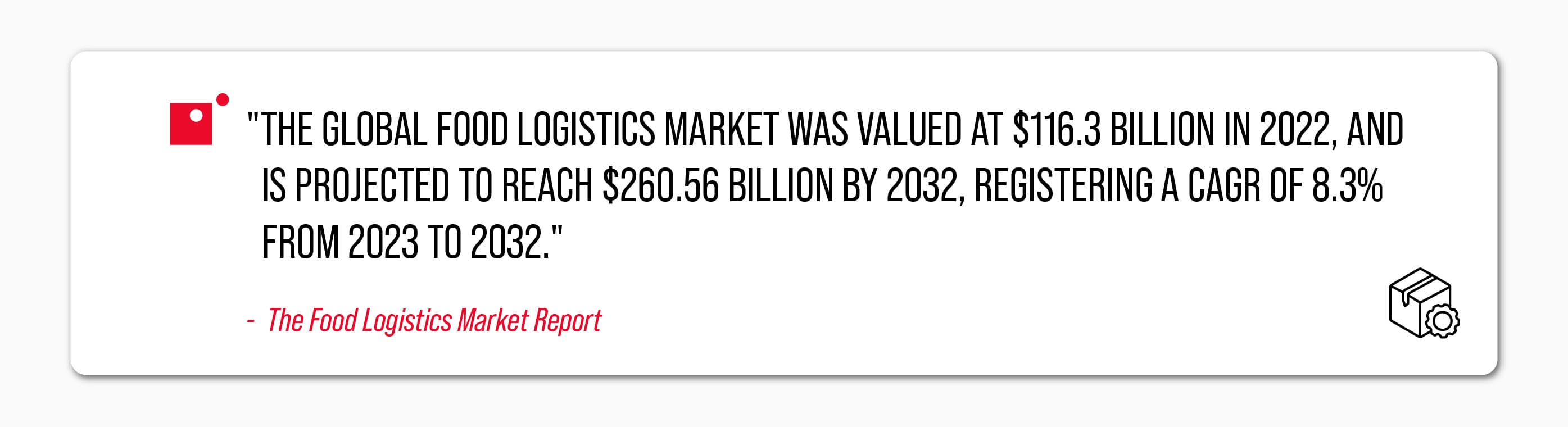 Global food logistics market predictions through 2032