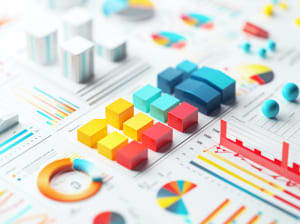 A variety of different charts and graphs