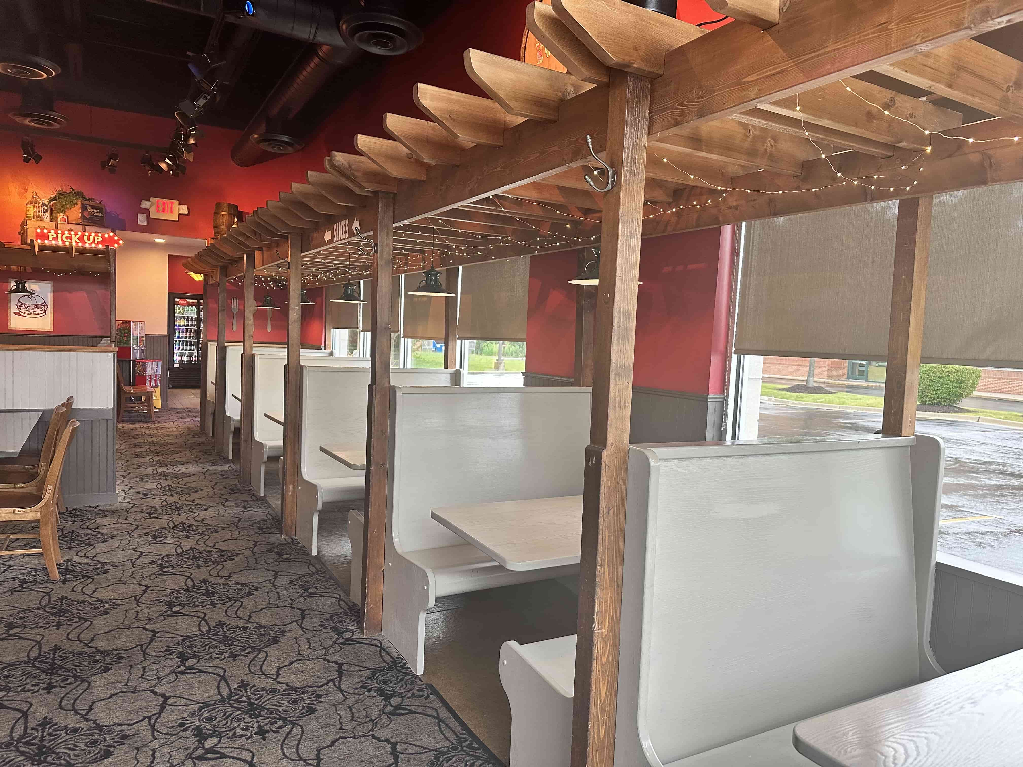 More interior seating at Beggars Pizza in Orland Park