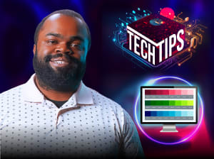 tech tips logo and color palette | choosing colors for your website