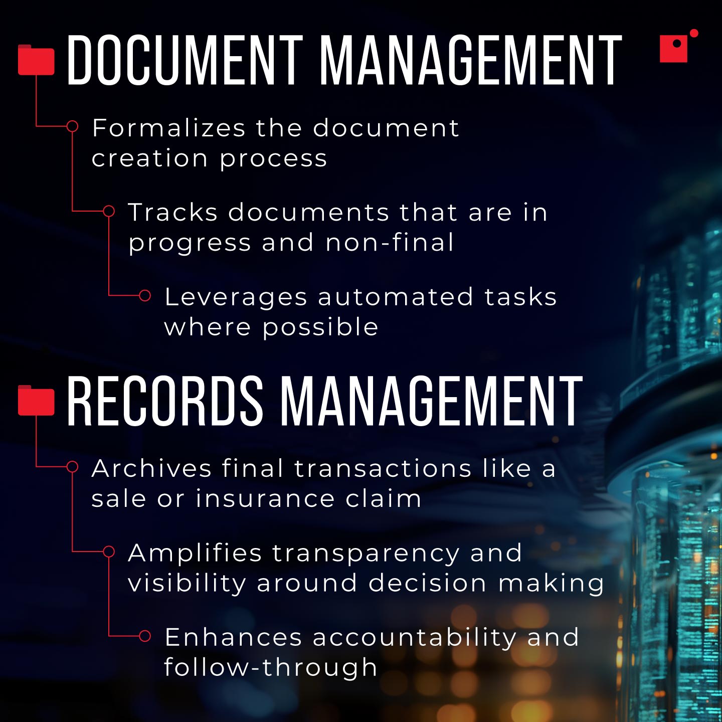 Document management vs records management