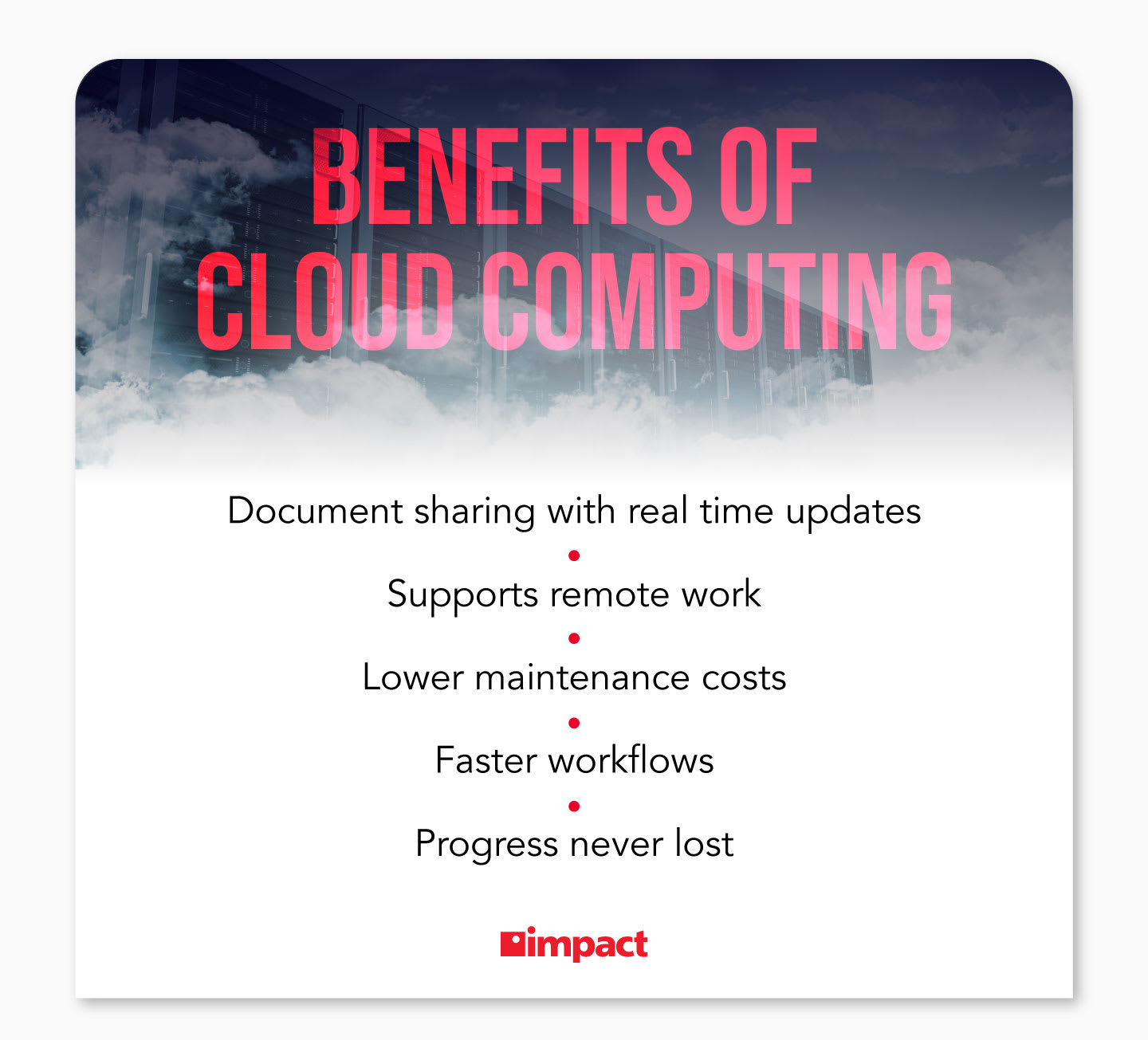 Benefits of cloud computing