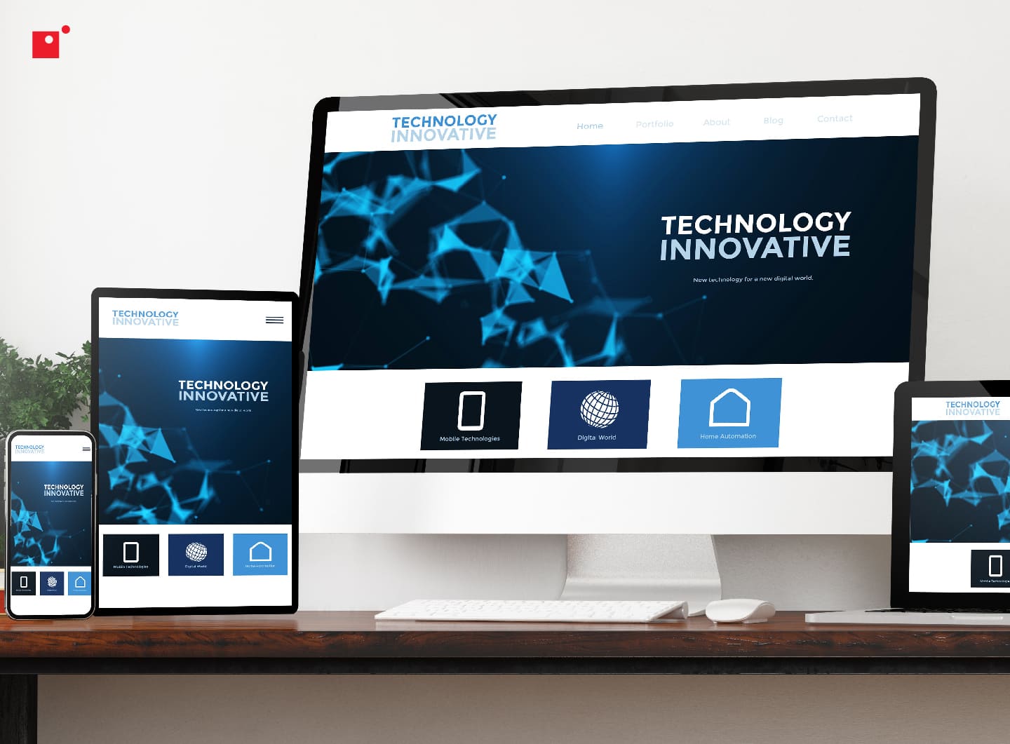 an example of responsive design between different devices with different screen sizes