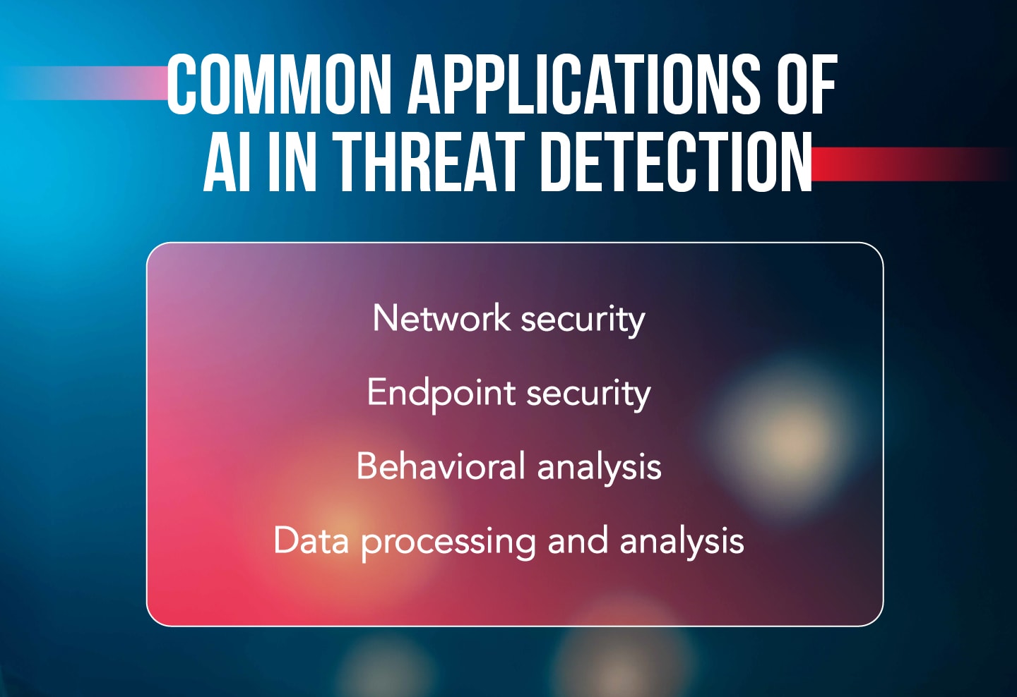 Common applications of AI in Threat Detection 