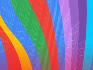 A rainbow of colors waving across the page