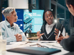 A group of professionals collaborating together