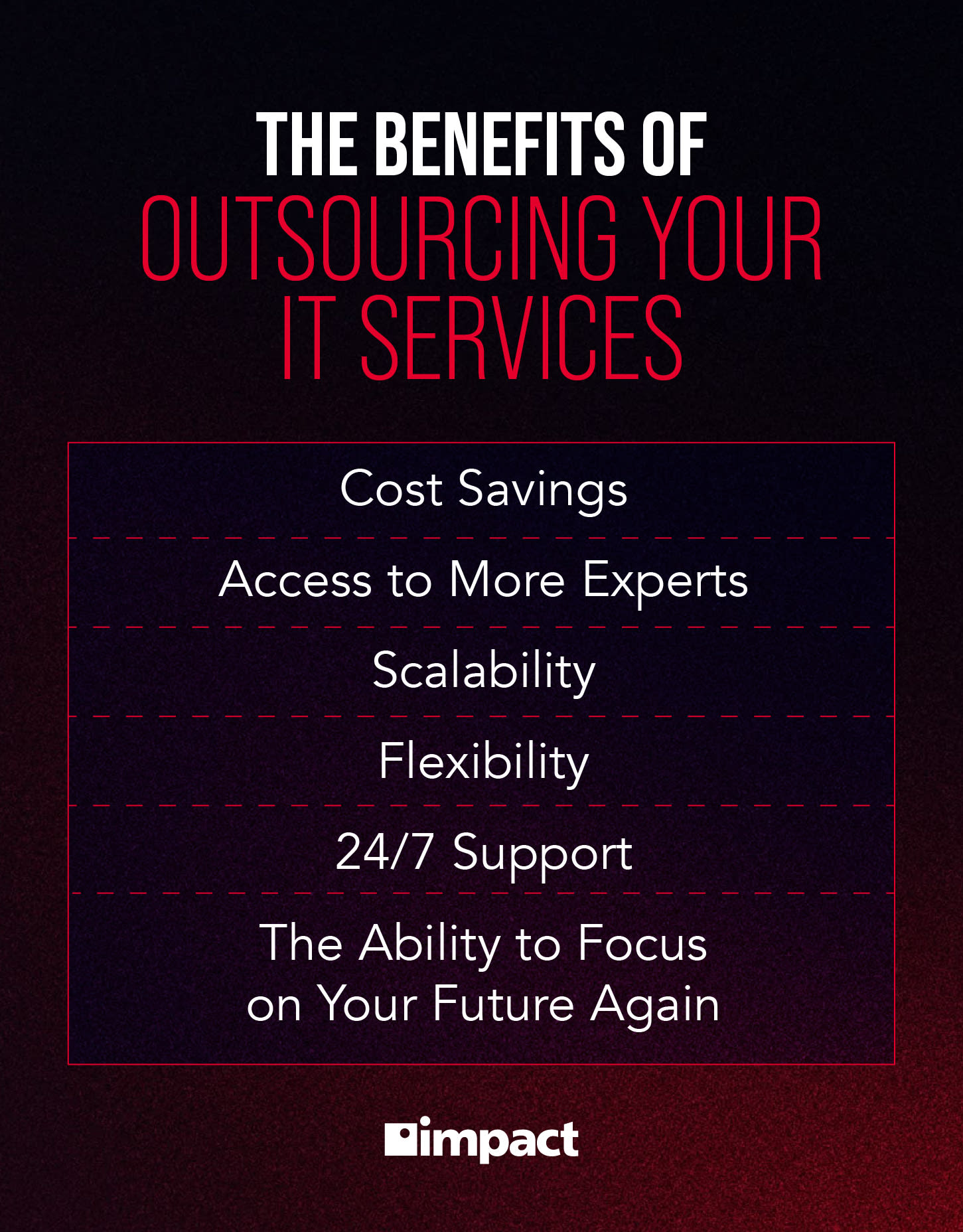 list of benefits of outsourcing IT services