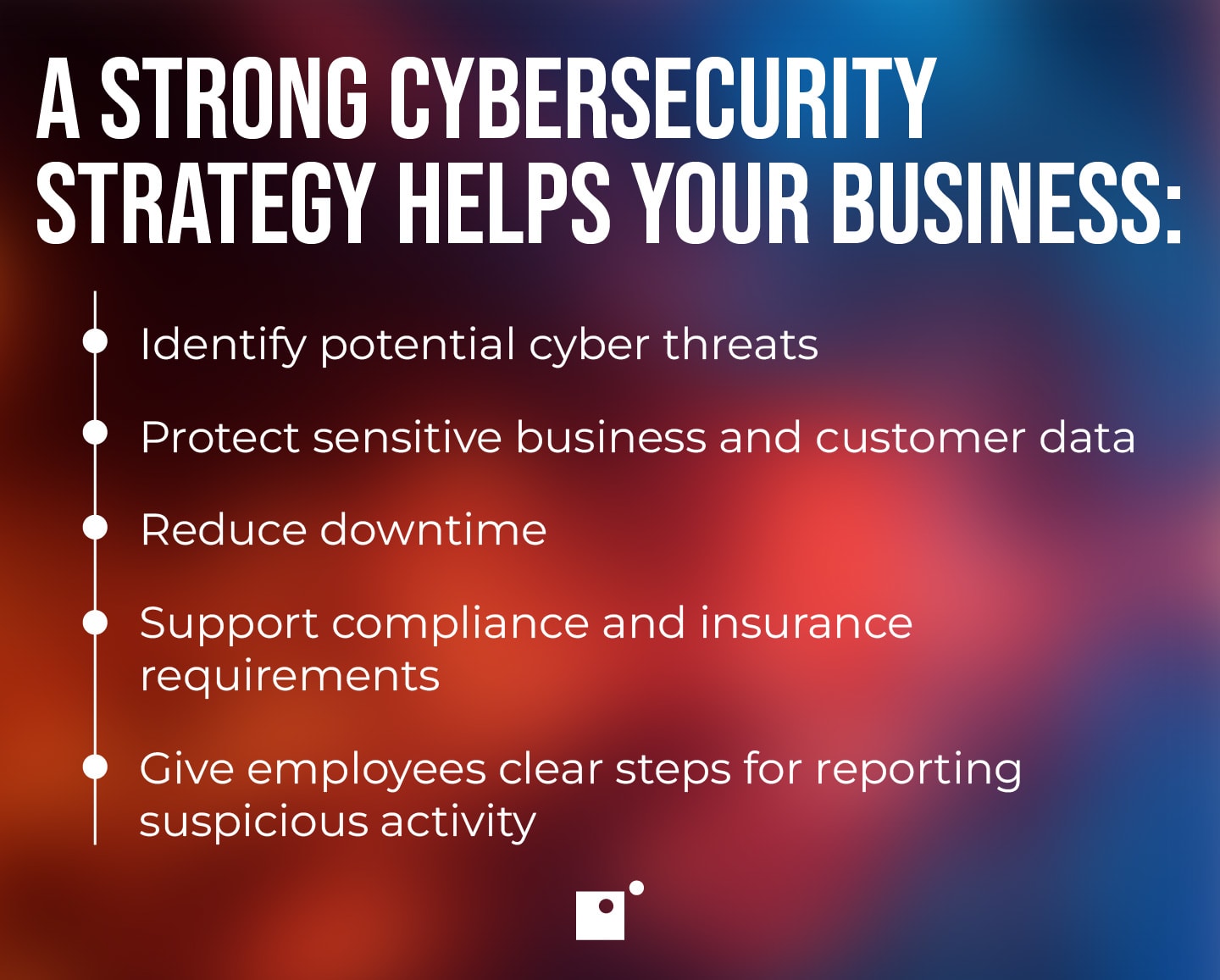 List of how a strong cybersecurity strategy helps your business