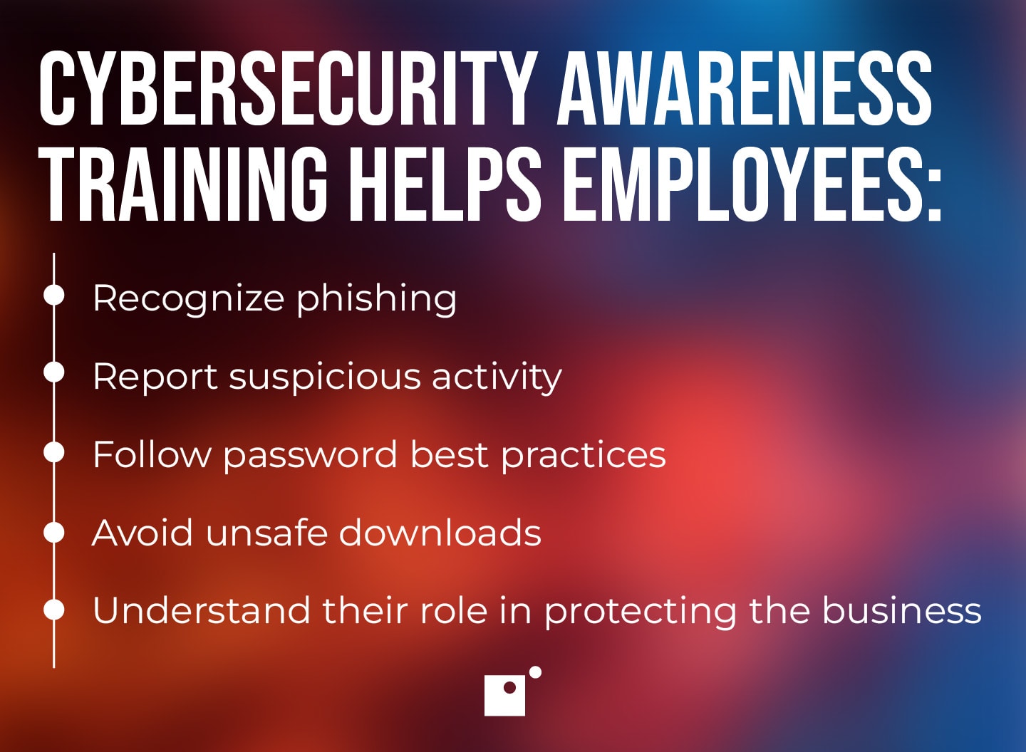 List of how cybersecurity awareness training helps employees