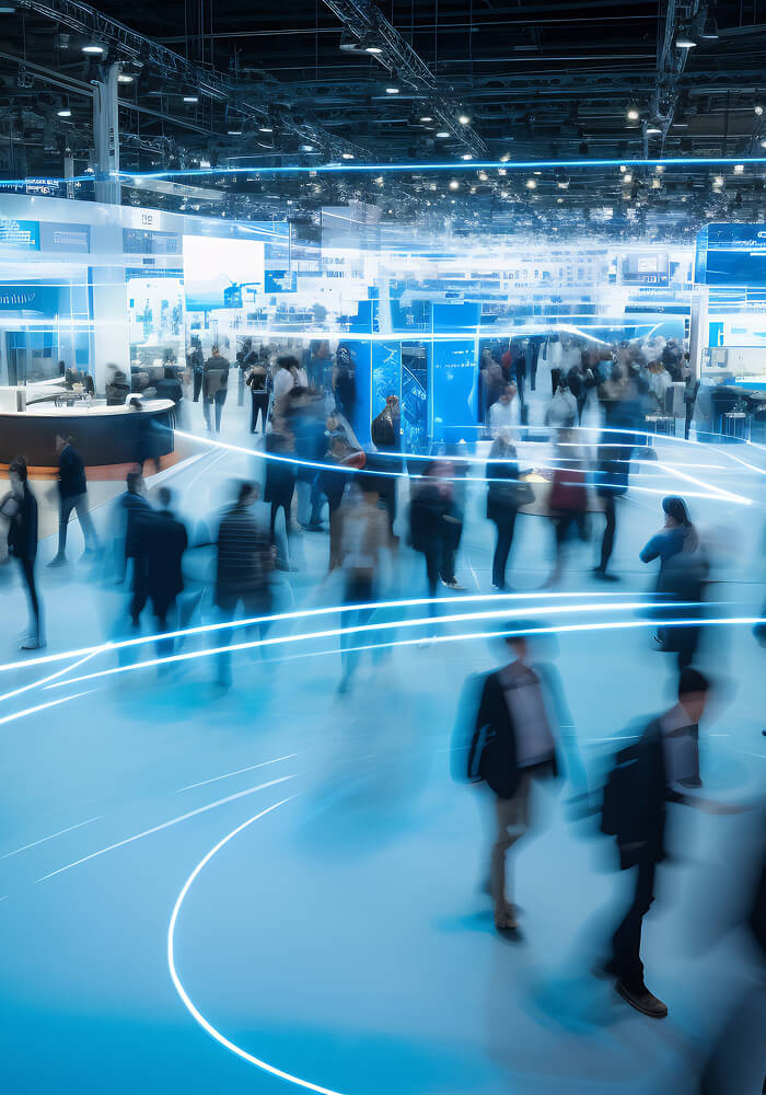 A crowd on the floor of a manufacturing conference