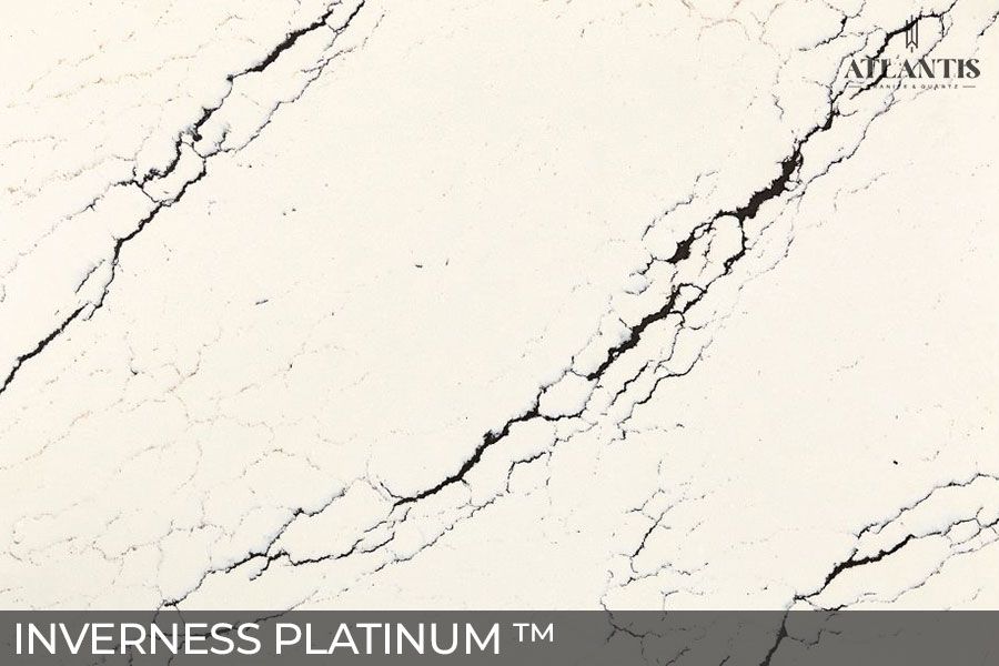 Cambria Stone Slab Quartz inverness platinum