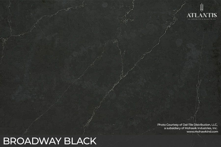 Daltile Quartz Stone Slab broadway black