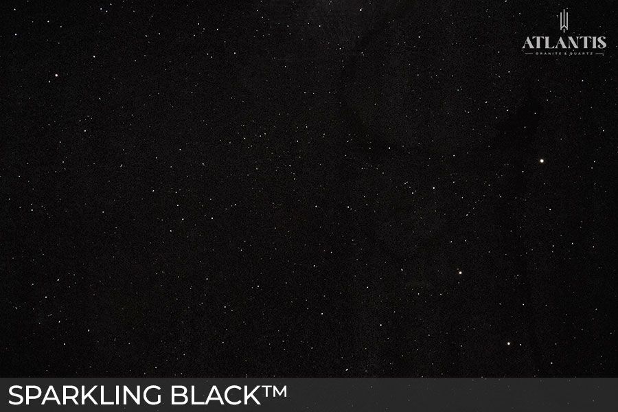 MSI Quartz Stone Slab sparkling black