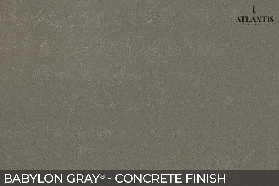 MSI Quartz Stone Slab babylon gray concrete finish
