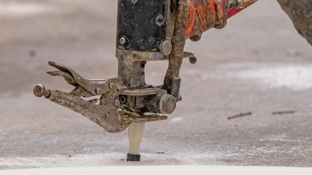 image of polyurethane injection concrete leveling