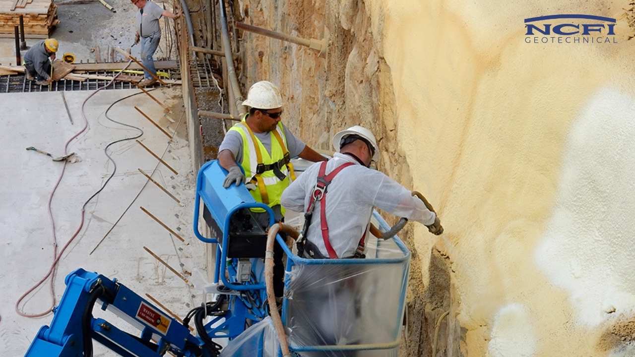 Image of NCFI light weight fill polyurethane being used for low exotherm void filling